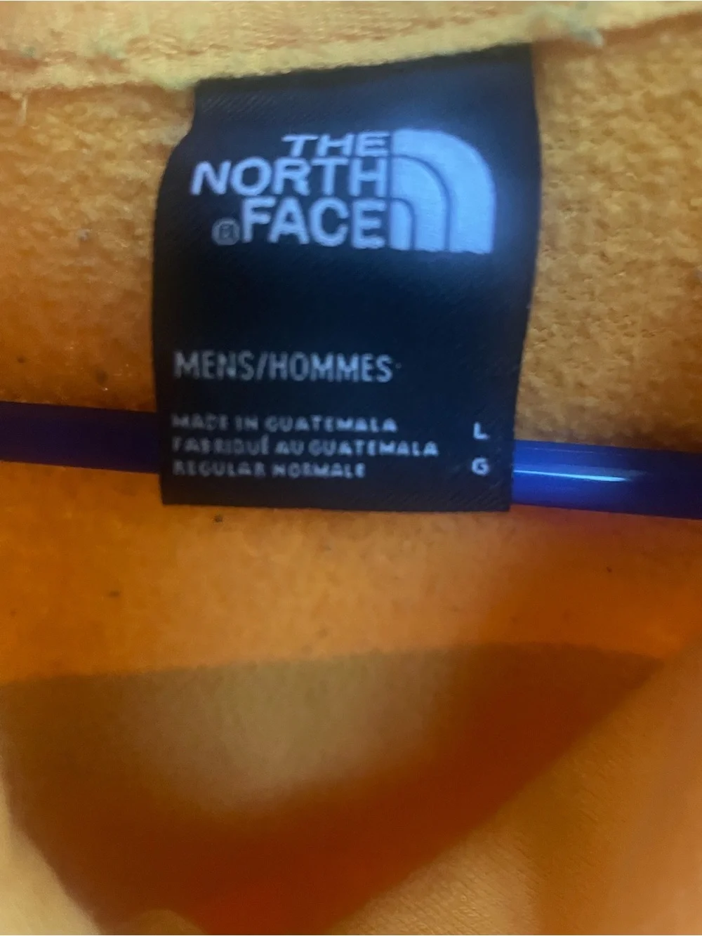 The North Face Yellow Hoodie Box Logo Never Stop Exploring Sweatshirt Mens Large